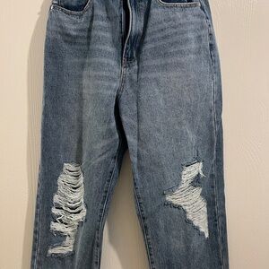 Classic Blue Distressed Women's Jeans